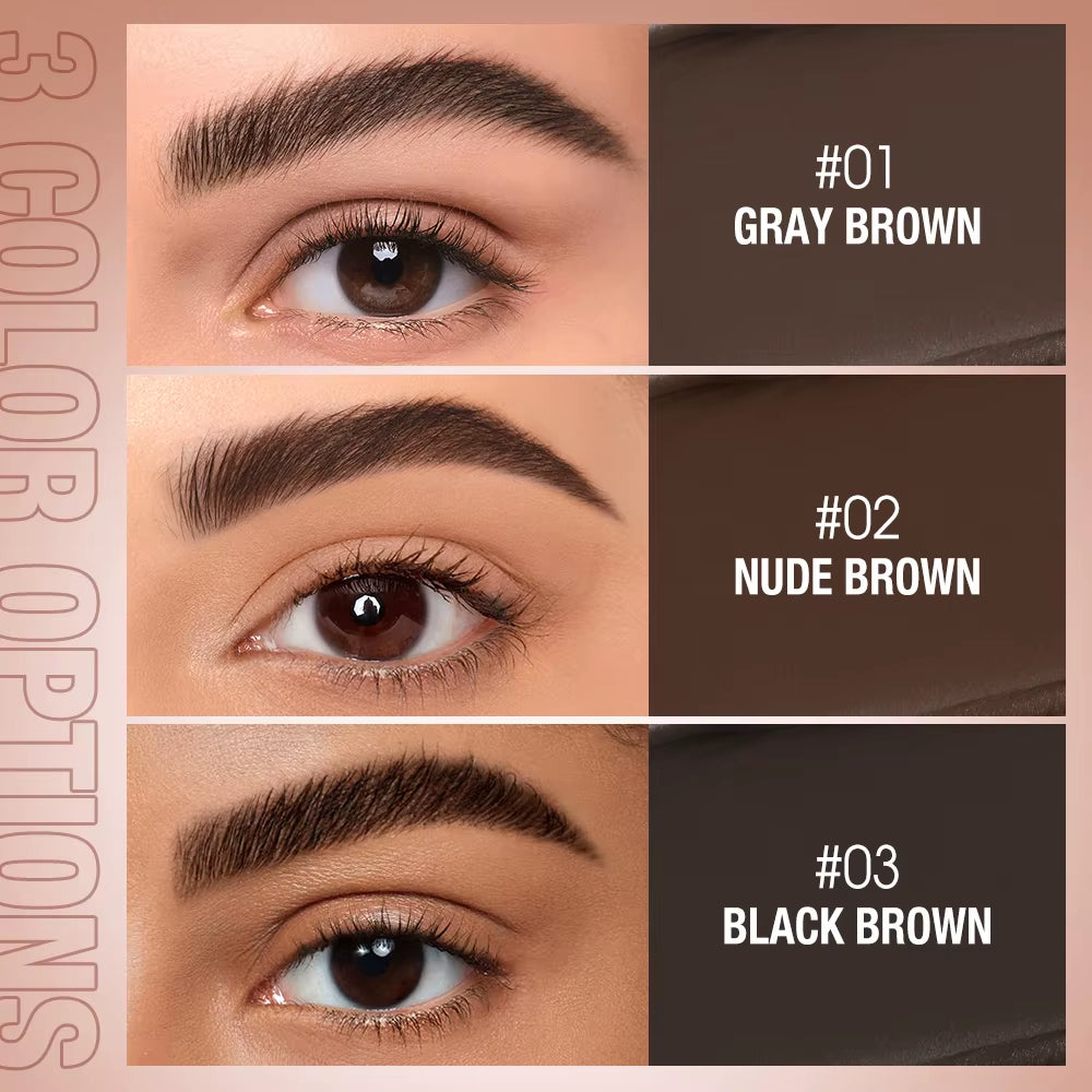 Eyebrow Pomade Brow Gel Wax 2 in 1 Waterproof Long Lasting Creamy Mascara