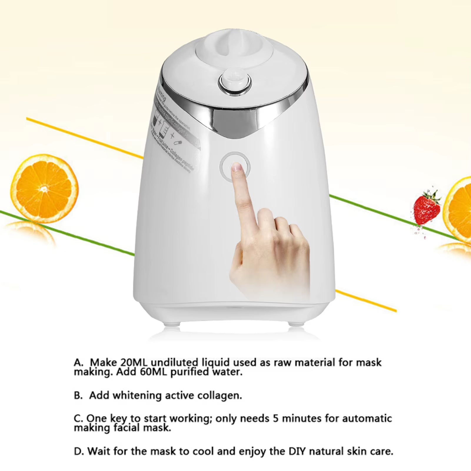  DIY Natural Fruit Vegetable Face Mask Maker Facial Care Fresh Collagen Beauty Machine 