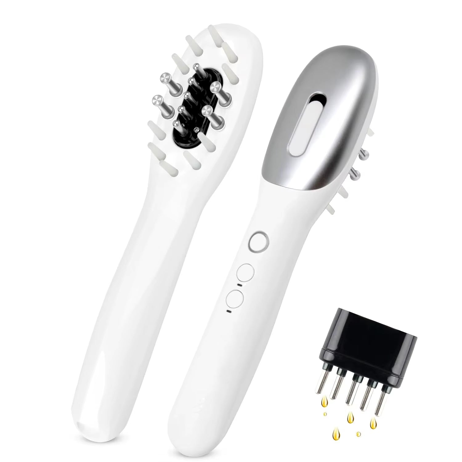 3 in 1 EMS Hair Growth Massage Comb with Hair Oil Dispenser Red Blue Light Antihair Loss High Freque...