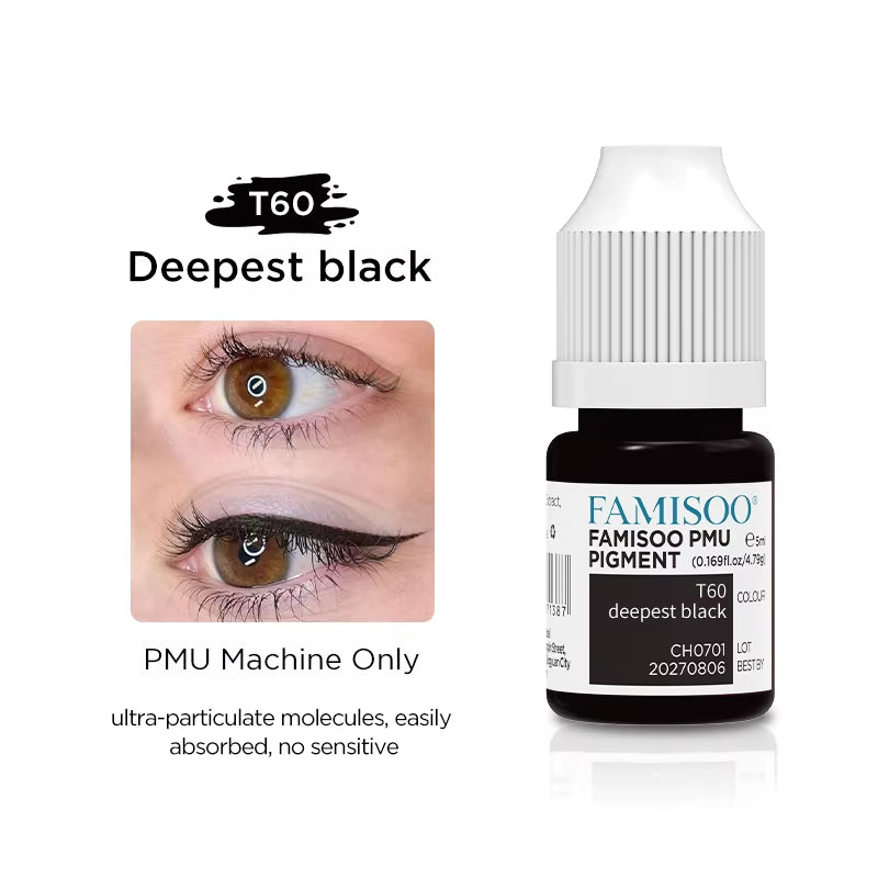 Eyebrow Tattoo Ink Permanent Makeup Inks for Eyebrows Eyeliner Liquid Texture Professional Micro 5ML