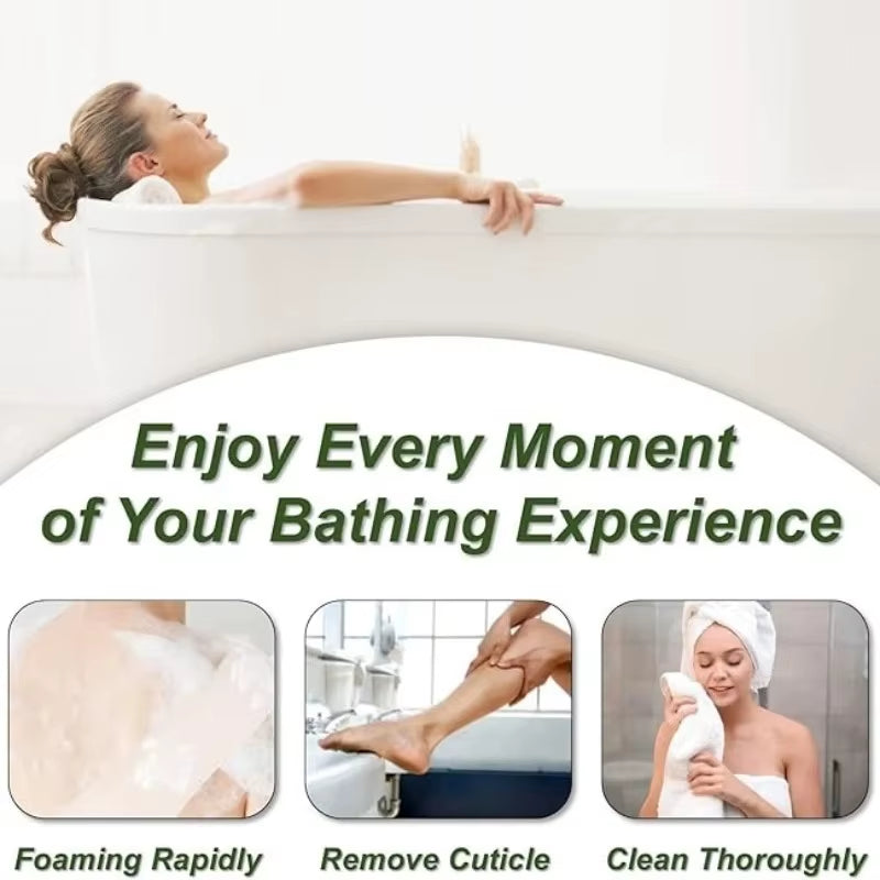 Loofah Sponge for Bathing, Long Strip for Back Scrubbing