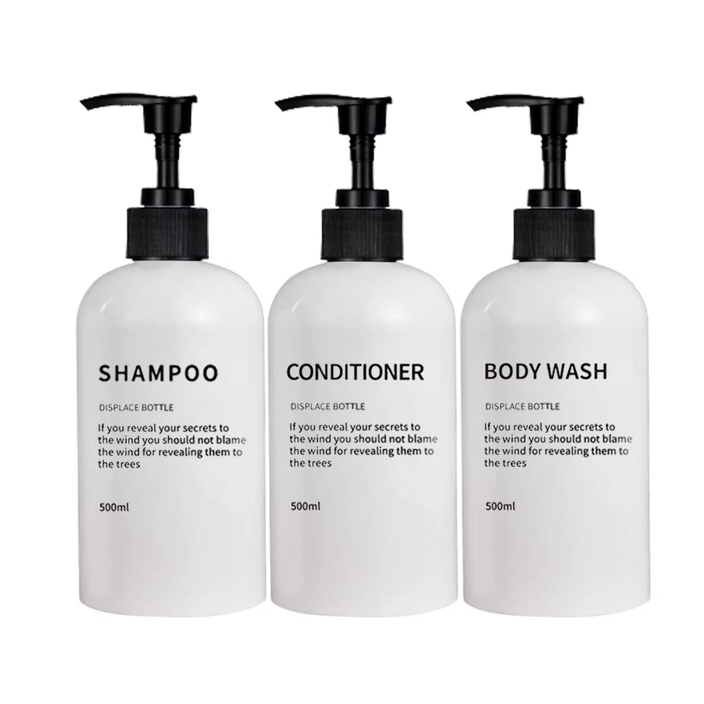 3 Pack Soap Dispenser Shampoo and Conditioner Dispenser Body Wash Shower