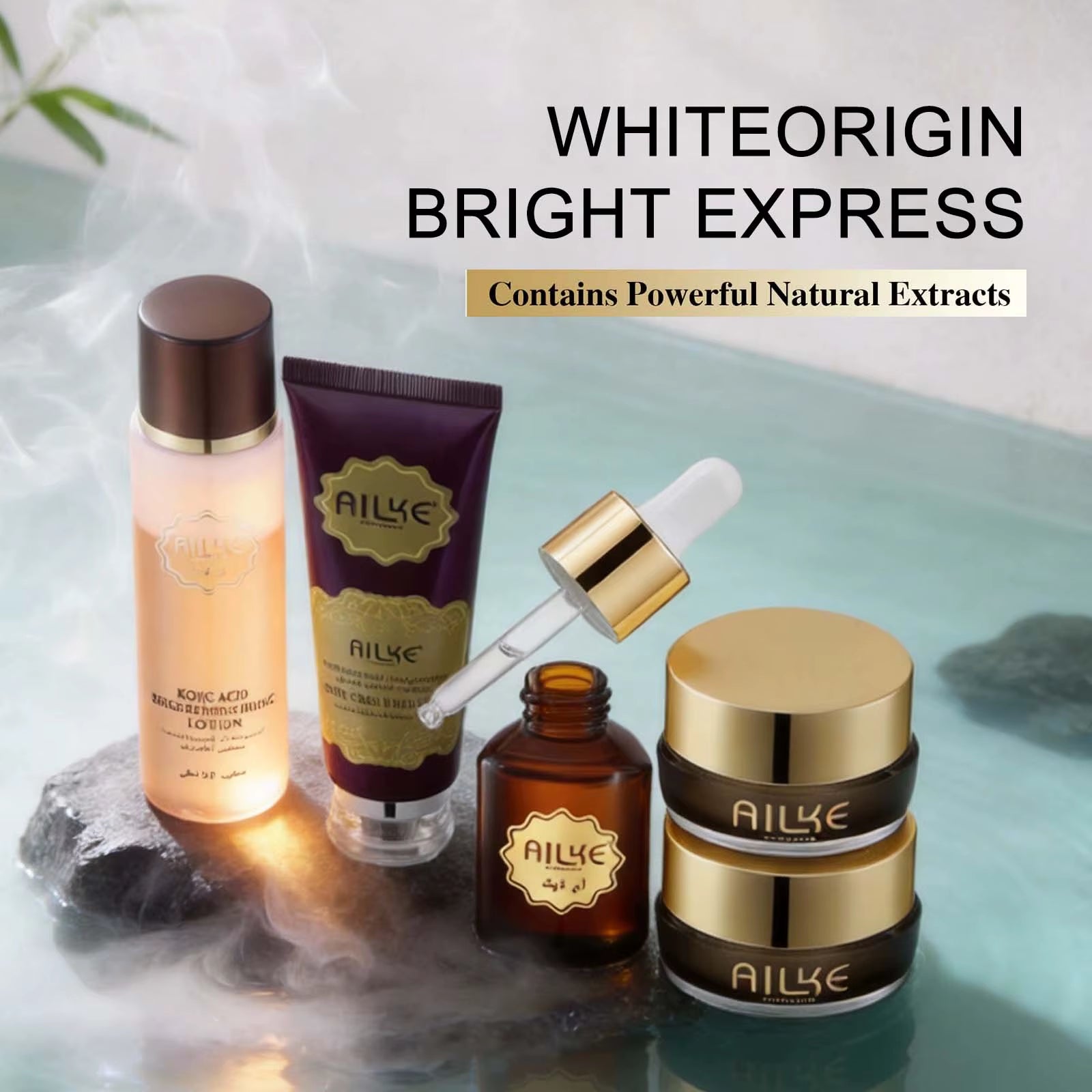 Whitening Face Care Set, Clean Skin, Whitening Day and Night Facial Cream, moisturizer.