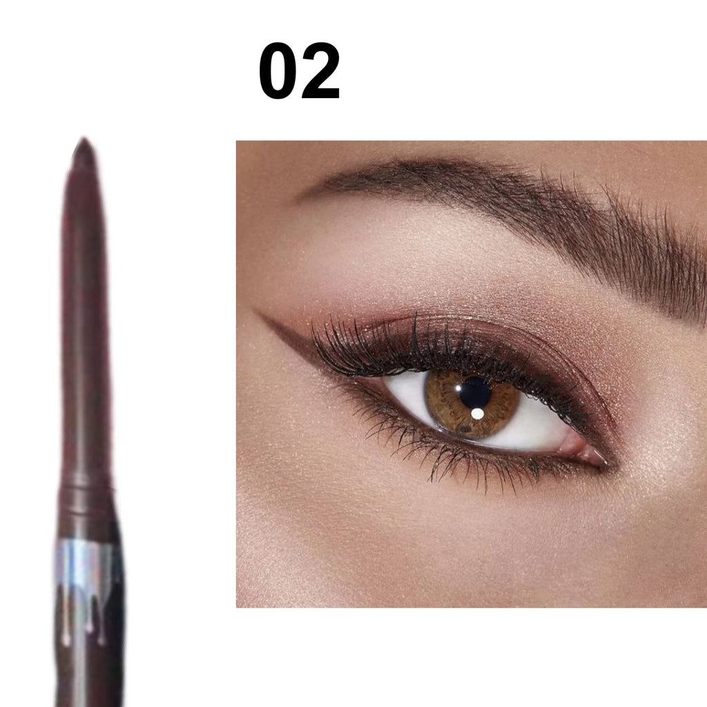 Waterproof Black Brown Eyeliner Gel Pencil Ultra-Fine Matte Smooth Quick Dry Non-Smudge 