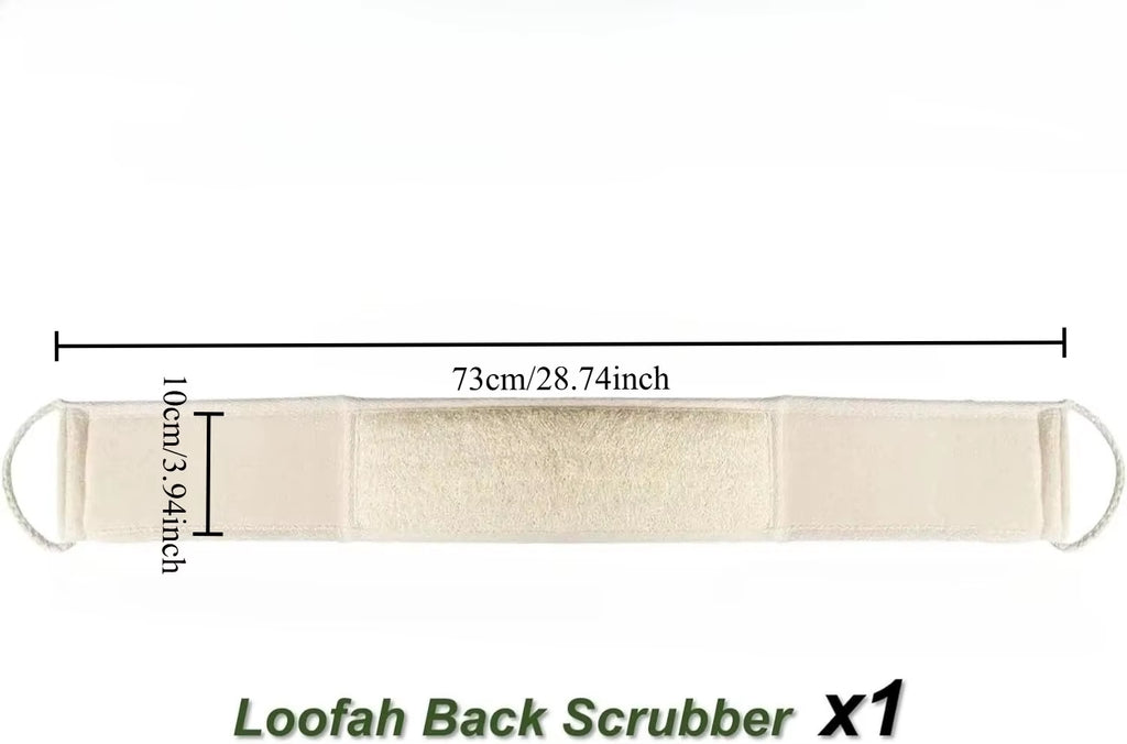 Loofah Sponge for Bathing, Long Strip for Back Scrubbing