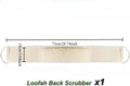 Loofah Sponge for Bathing, Long Strip for Back Scrubbing
