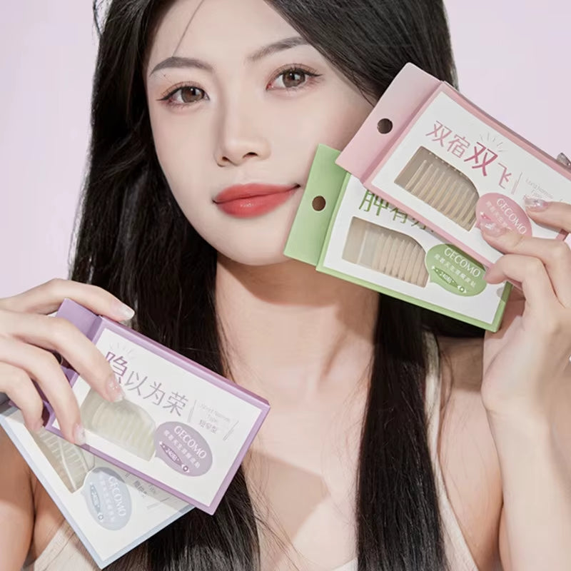 240Pcs Invisible Eyelid Tape Natural Paste Long Lasting Double-Fold Self-Adhesive Sticker for Mono...