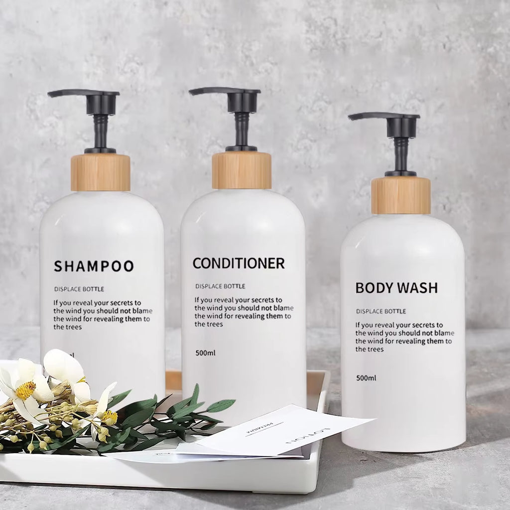 3 Pack Soap Dispenser Shampoo and Conditioner Dispenser Body Wash Shower