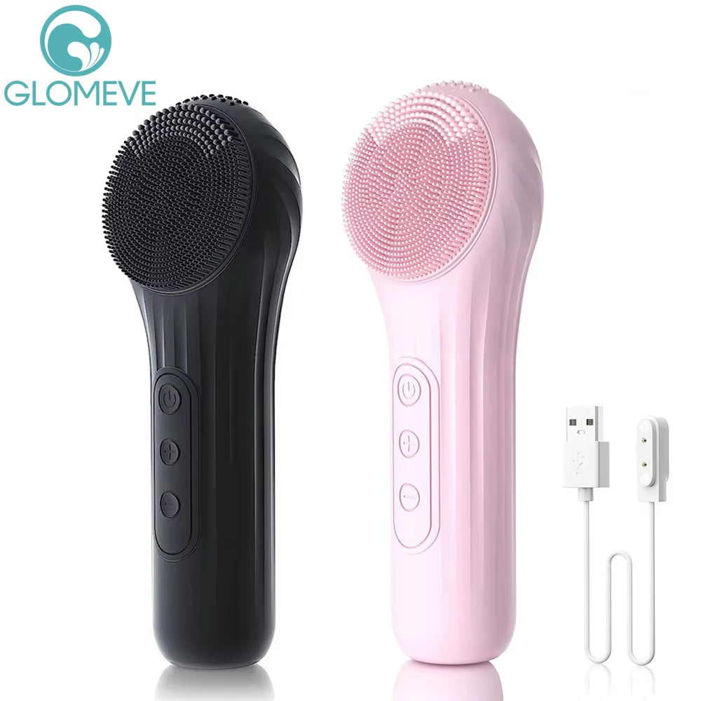 Sonic Waterproof Facial Cleansing Brush Rechargeable Scrubber 