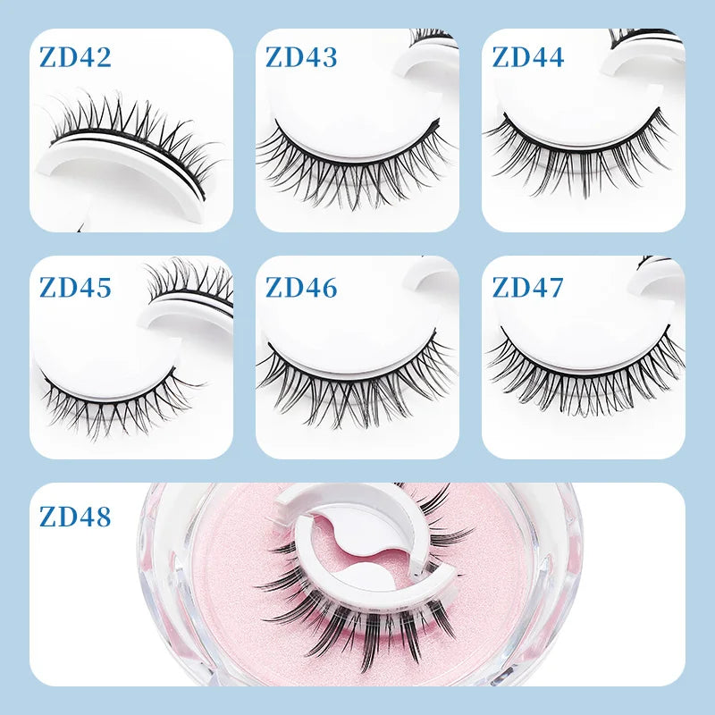 Self Adhesive Eyelashes Natural Reusabale - Glamorous Best Seller