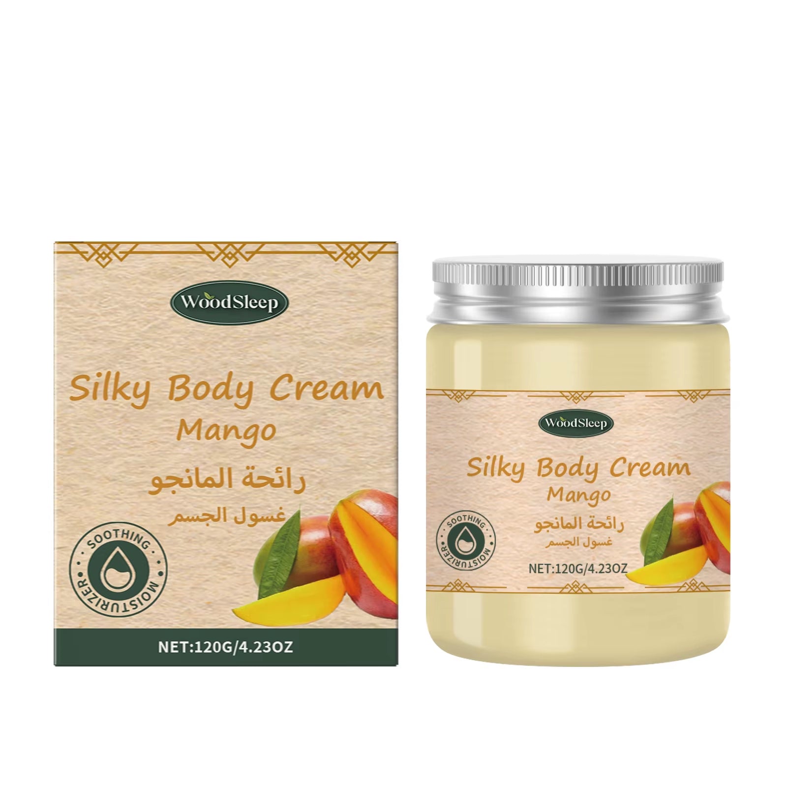 Moisturizing Body Cream Deep Hydration Soft Smooth Cherry Sandalwood Mango Bergamot Honeyd...