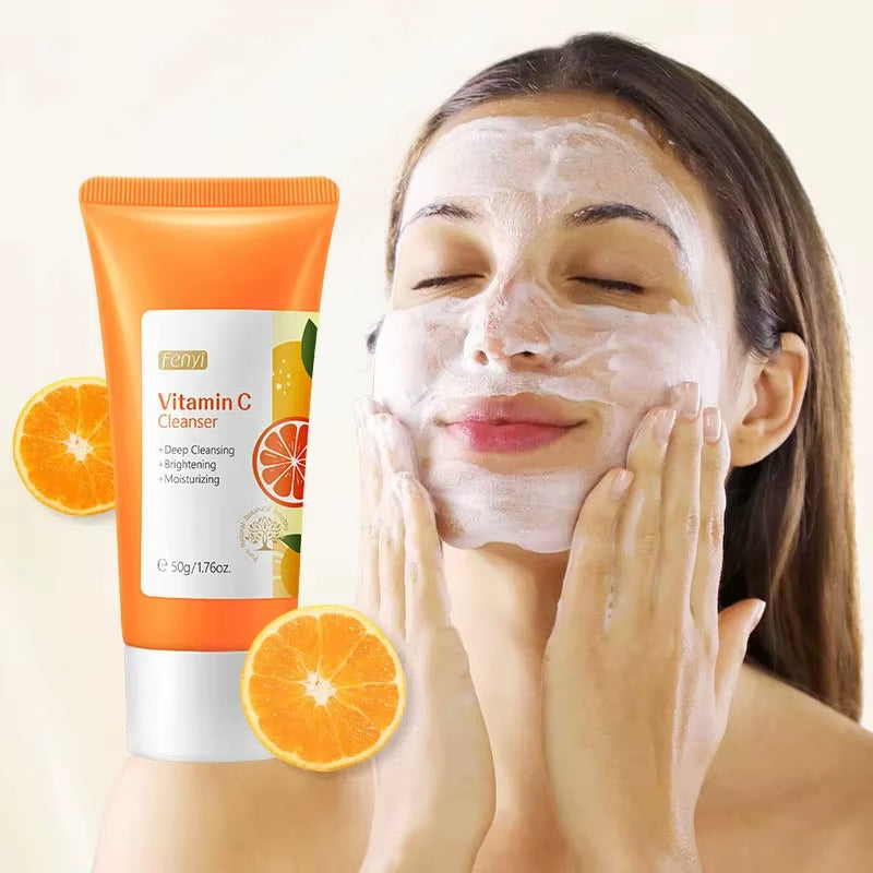 Vitamin C Facial Cleansing Moisturizing Blackhead Removal Skincare Cleanser 