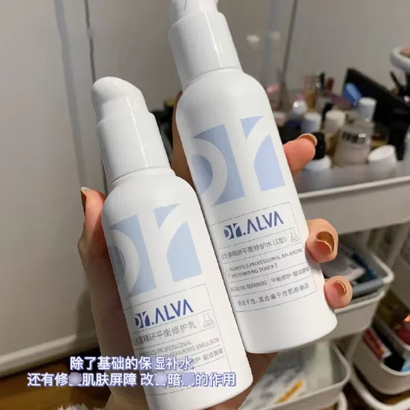Original Genuine Dr. Alva Probiotic Skincare Set Toner Lotion Moisturizing Repairing Repairing Soot...