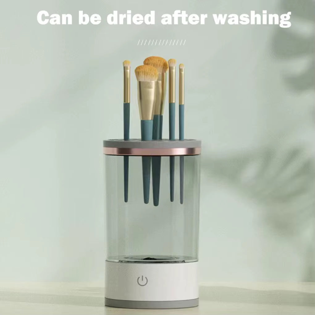 ProClean™ Electric Makeup Brush Cleaner – Automatic 360° Rotating Washer & Rapid Dryer for All Brush Sizes