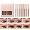8 Colors Matte Liquid Eyeshadow Neutral Naked Smooth Creamy Eyeshadow Lightweight High-Pigmented Eyelashes