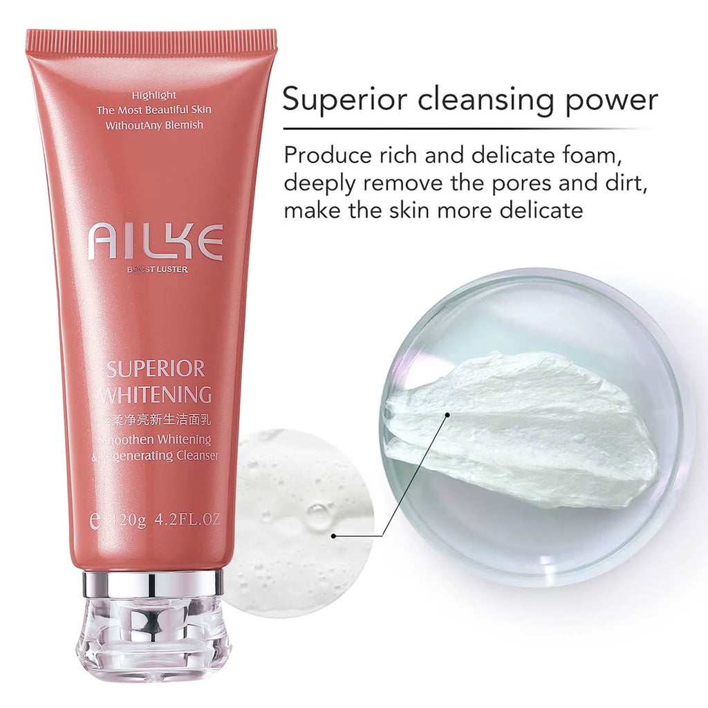 Natural Rose Facial Cleanser, Brightening, Reduce Dark Spots, Acne, Moisturizing, Clean Pores,...