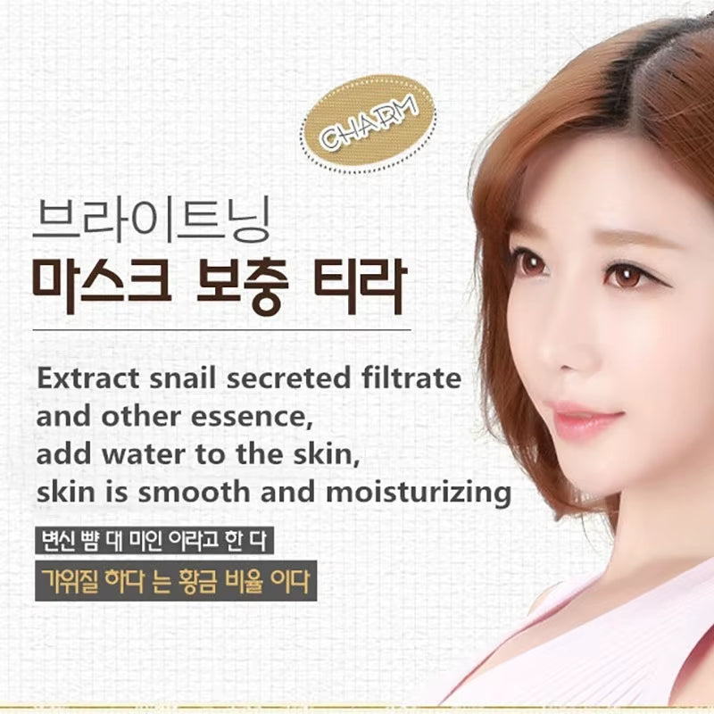 Snail Moisturizing Face Mask Anti-Aging anti Wrinkles Whitening Facial Masks 10/20/30Pcs S