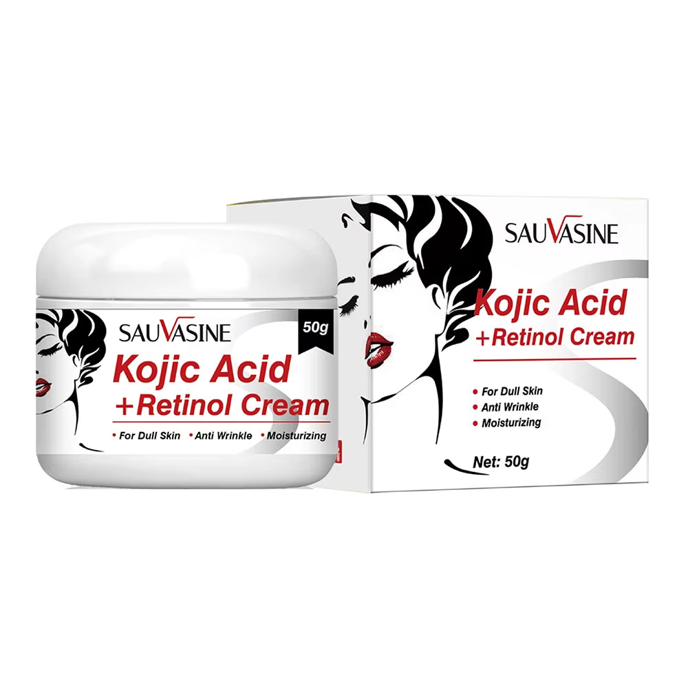 Kojic Acid Retinol Cream Skin Whitening Cream Remove Dark Spots anti Aging Brighten Moisturizer