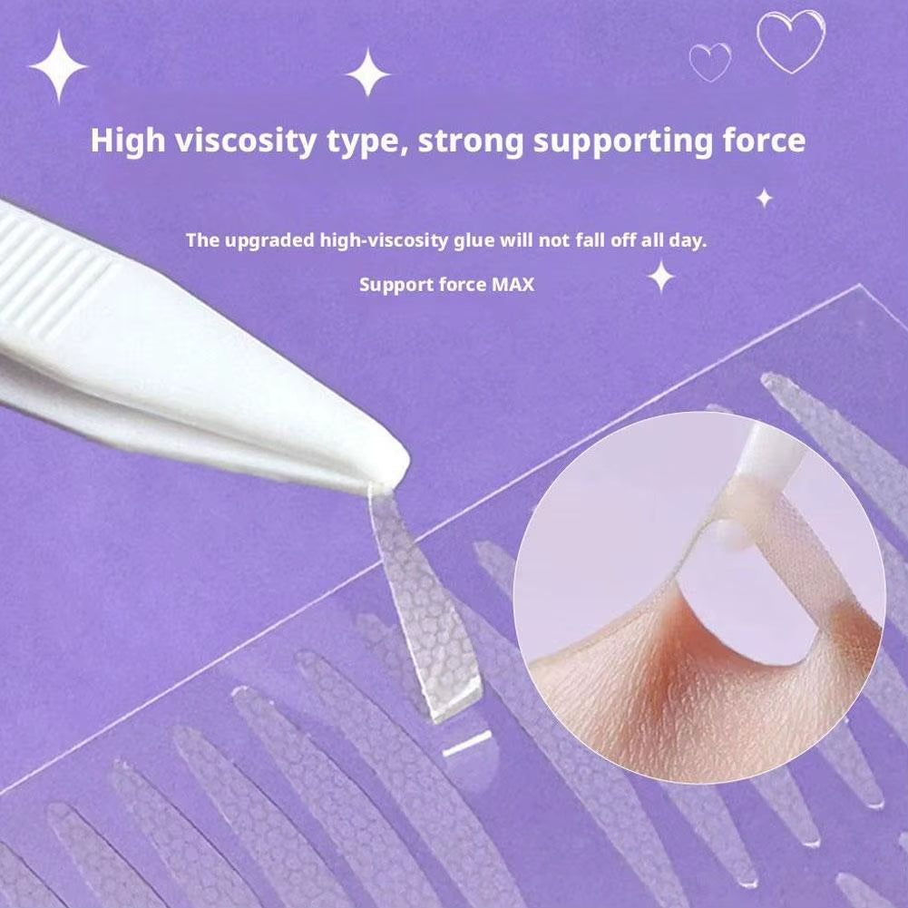 Double Eyelid Stickers Natural Invisible Long-Lasting Self-Adhesive Double Eyelid Tape Ultra-Thin Fo...