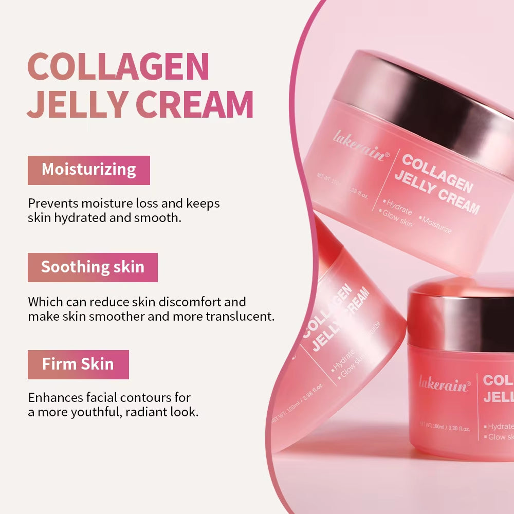 Collagen Jelly Cream Niacinamide Tightening Soothing Moisturizing Anti-Aging Firmness Hydratio...