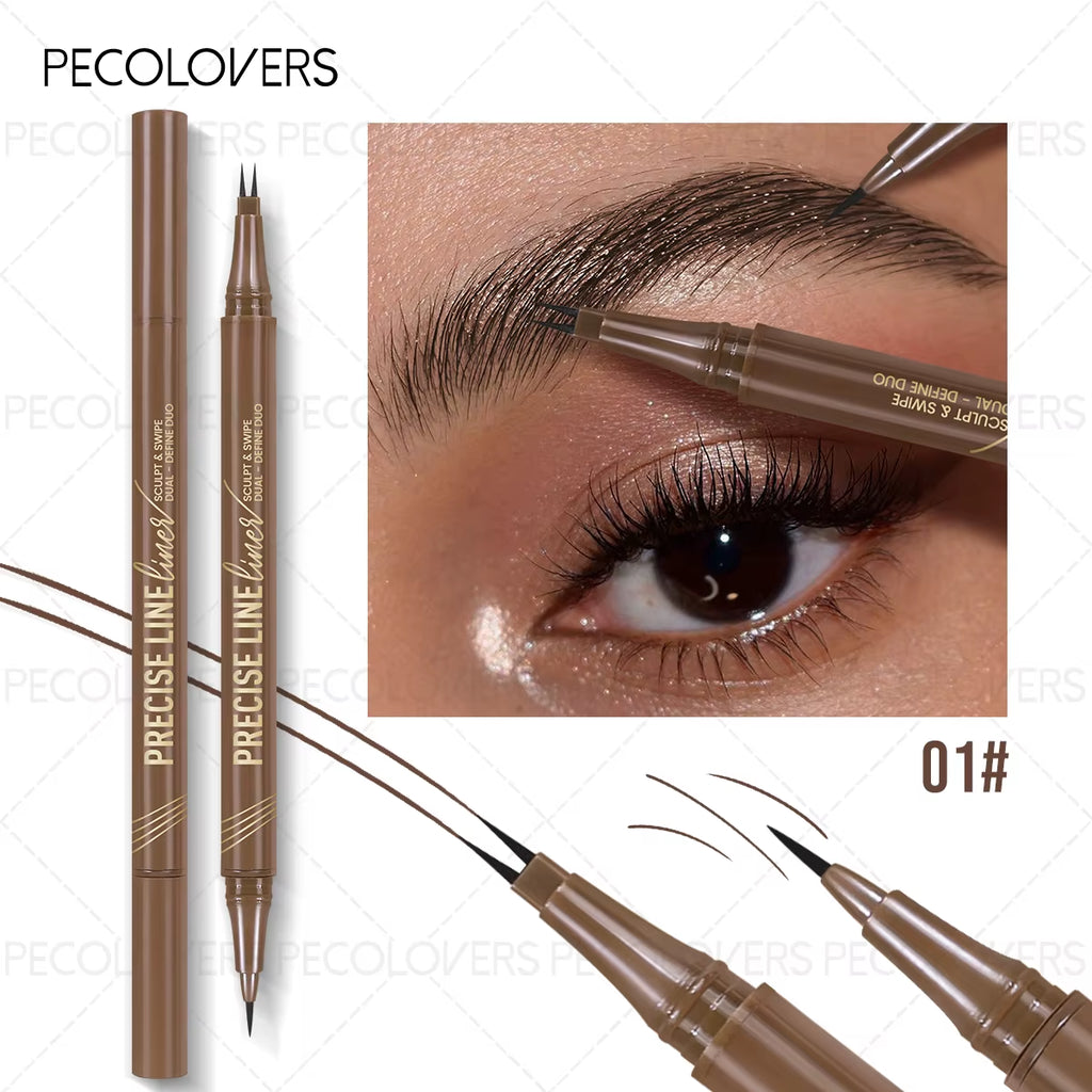 Forks Eyebrow Pencil Dual-Ended Artist Ultra-Fine Waterproof & Sweatproof 1PC 2 