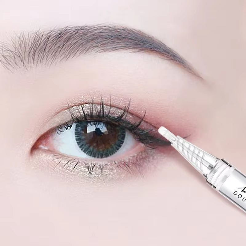 Double Eyelid Styling Cream,Natural Invisible Double-Fold Eyelid Pen Glue Gel with Y Stick for Girls...