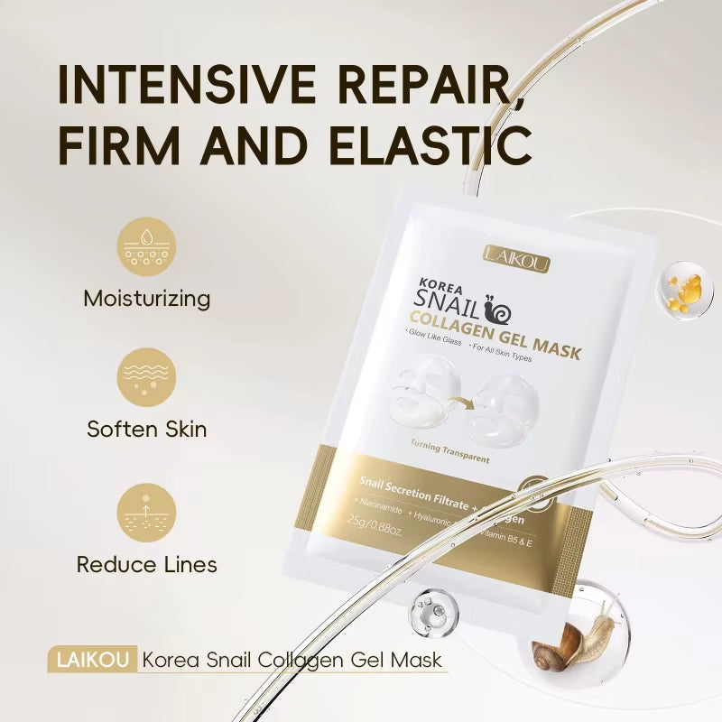 Korea Snail Collagen Essence Mask Hydrating Sheet Mask Anti-Wrinkle Face Mask Firming Skin