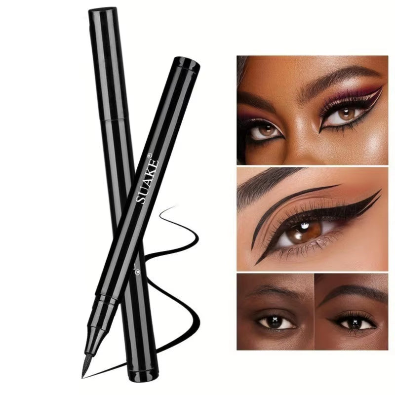 Black Waterproof, Sweat-Proof, and Smudge-Proof Eyeliner Creates a Natural Look and Glides on Quickl...
