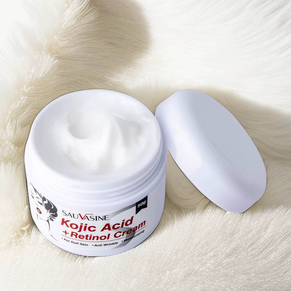 Kojic Acid Retinol Cream Skin Whitening Cream Remove Dark Spots anti Aging Brighten Moisturizer