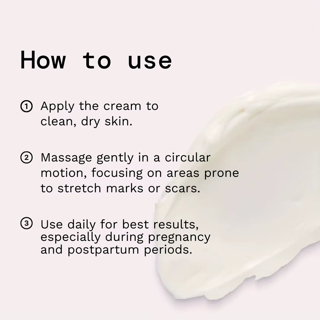 Skin Smoothing Cream with Cocoa Butter & Olive to Lighten Postpartum Obesity Marks