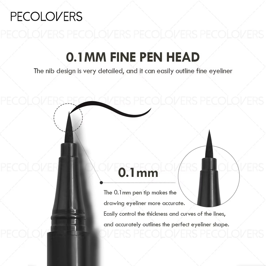 3Pcs/Set Waterproof Silky Eyeliner - Ultra-Fine Tip, Smokey Eye Effect, Quick Drying, Smudge-Proof Eyelash
