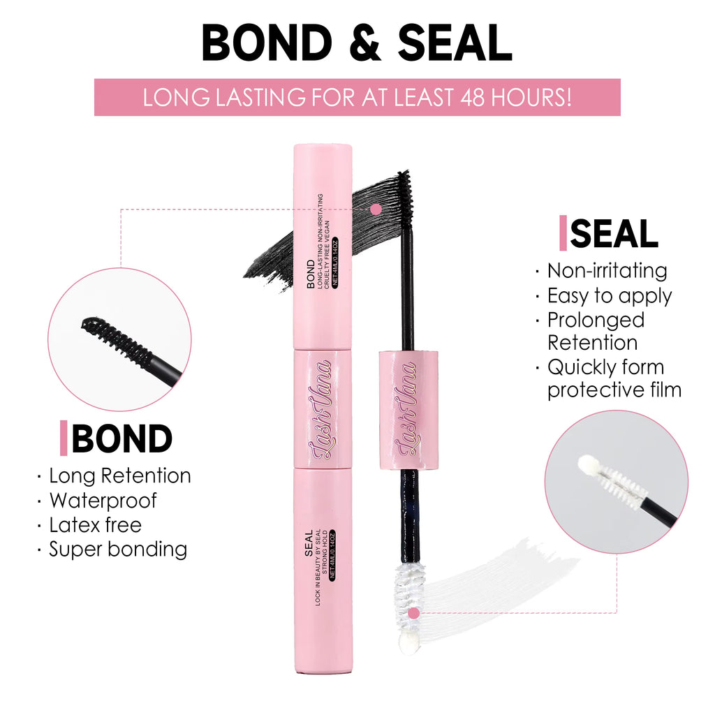 Lash Bond and Seal 8Ml Individual Lashes Glue and Seal Super Strong Hold Lash Extension and Eyelash