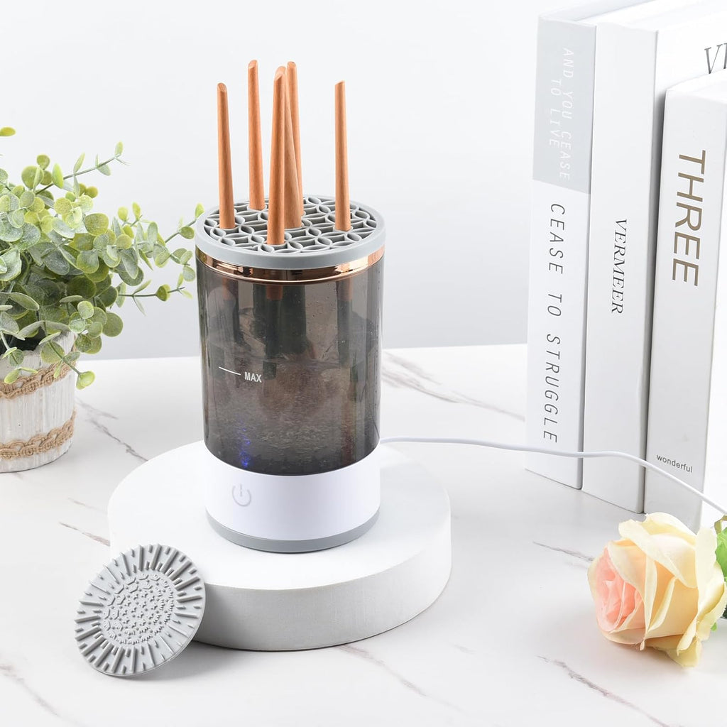 Electric Makeup Brush & Pro Cosmetic Cleaner Cleaner