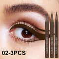 3Pcs/Set Waterproof Silky Eyeliner - Ultra-Fine Tip, Smokey Eye Effect, Quick Drying, Smudge-Proof Eyelash