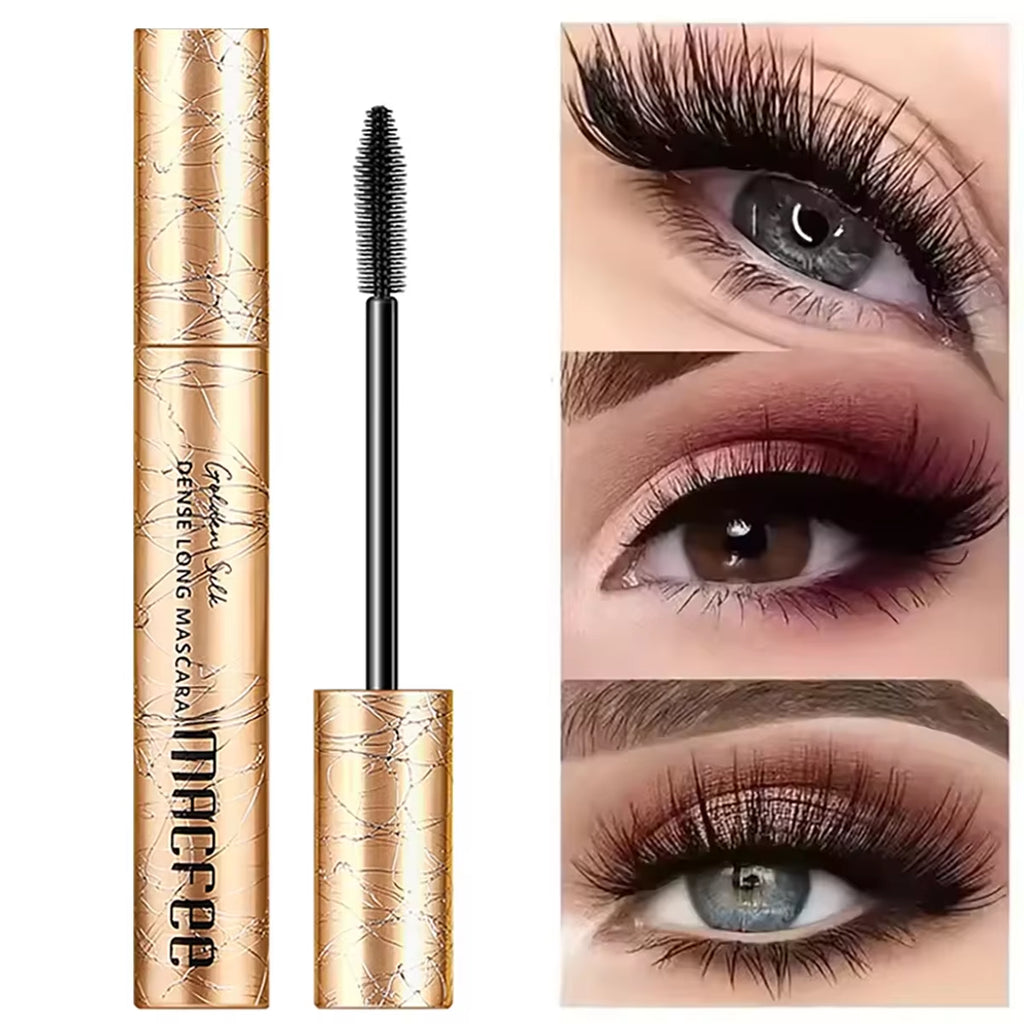Macfee Golden 4D Curling Mascara – Lengthening, Waterproof, Sweatproof, Long-Lasting, Smudge-Proof Enhancer