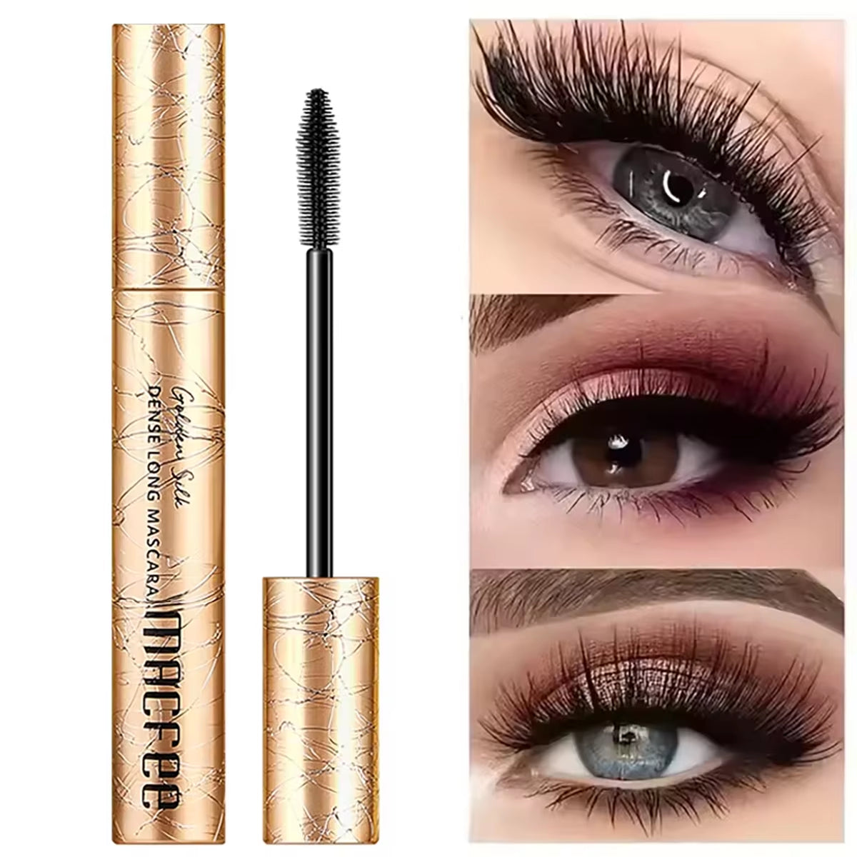 Macfee Golden 4D Curling Mascara – Lengthening, Waterproof, Sweatproof, Long-Lasting, Smudge-Proof Enhancer