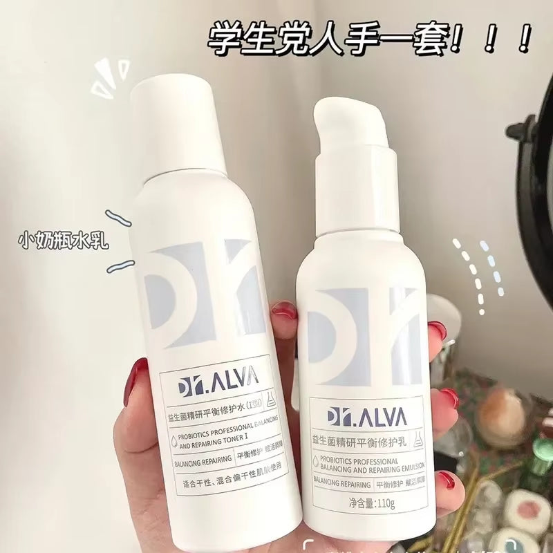 Original Genuine Dr. Alva Probiotic Skincare Set Toner Lotion Moisturizing Repairing Repairing Soot...
