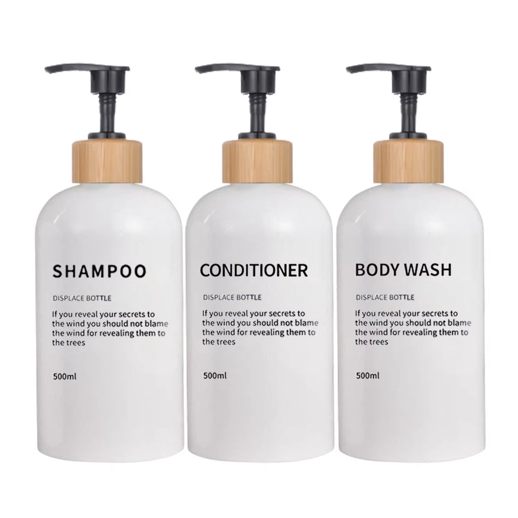 3 Pack Soap Dispenser Shampoo and Conditioner Dispenser Body Wash Shower