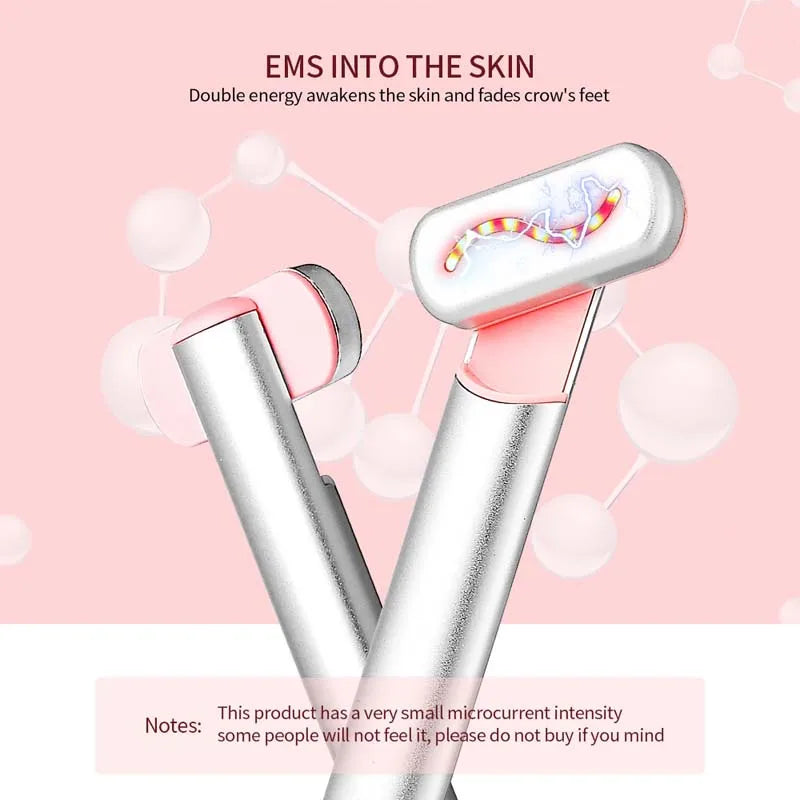 Portable Red Light Therapy Wand Facial Device 4-In-1 Microcurrent Skin Tightening Double Chin Reduce...