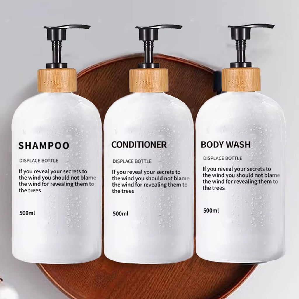 3 Pack Soap Dispenser Shampoo and Conditioner Dispenser Body Wash Shower