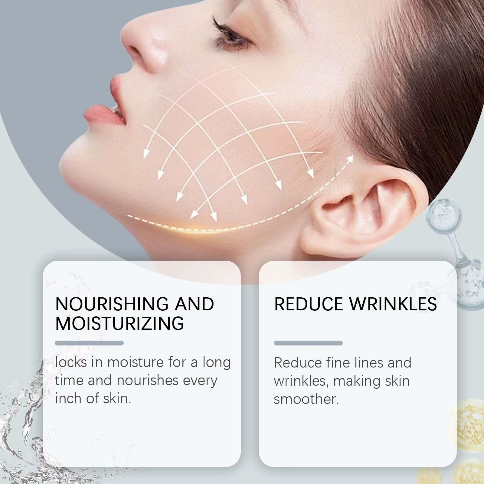 Collagen Face Mask Hydrating Shrinking Pores Fade Fine Lines Moisturizing Refreshing Hyaluronic Acid...
