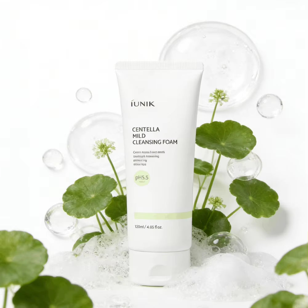 Korean IUNIK Beta-Glucan Skincare Set Centella Asiatica Facial Cleanser
