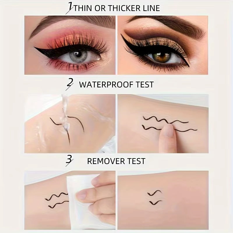 Black Waterproof, Sweat-Proof, and Smudge-Proof Eyeliner Creates a Natural Look and Glides on Quickl...