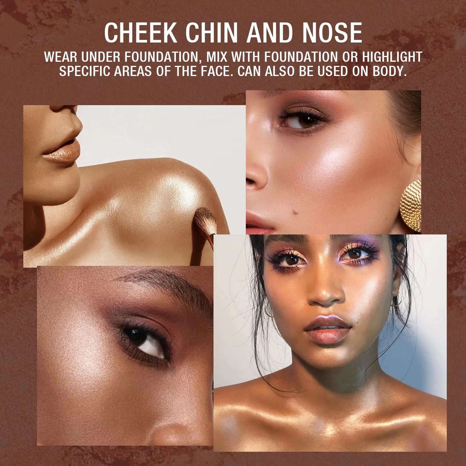 Highlighting and Contouring Palette 5 Colours All-In-One Makeup Palette Stereoscopic Natural Highlight face and cheek makeup 