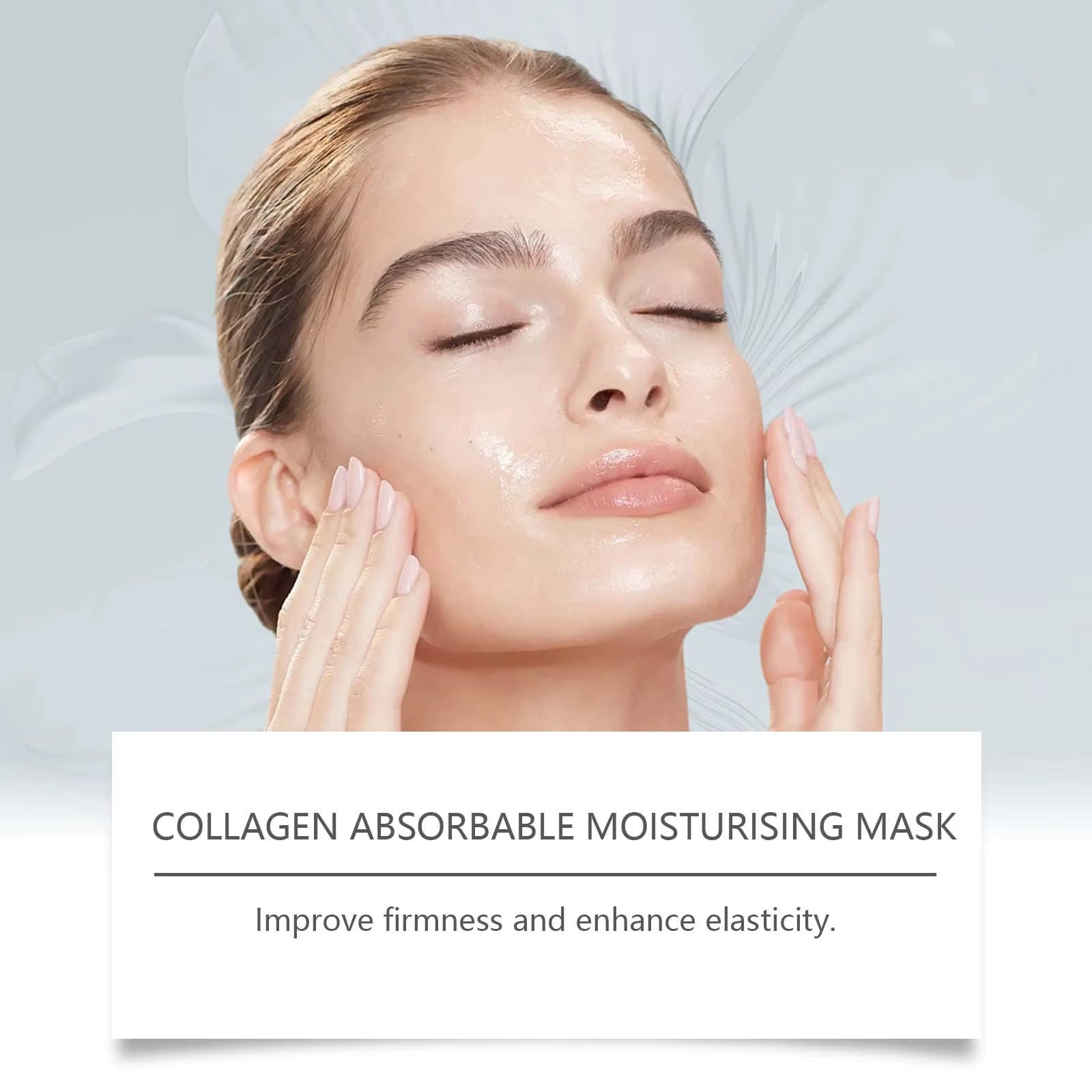 Collagen Face Mask Hydrating Shrinking Pores Fade Fine Lines Moisturizing Refreshing Hyaluronic Acid...
