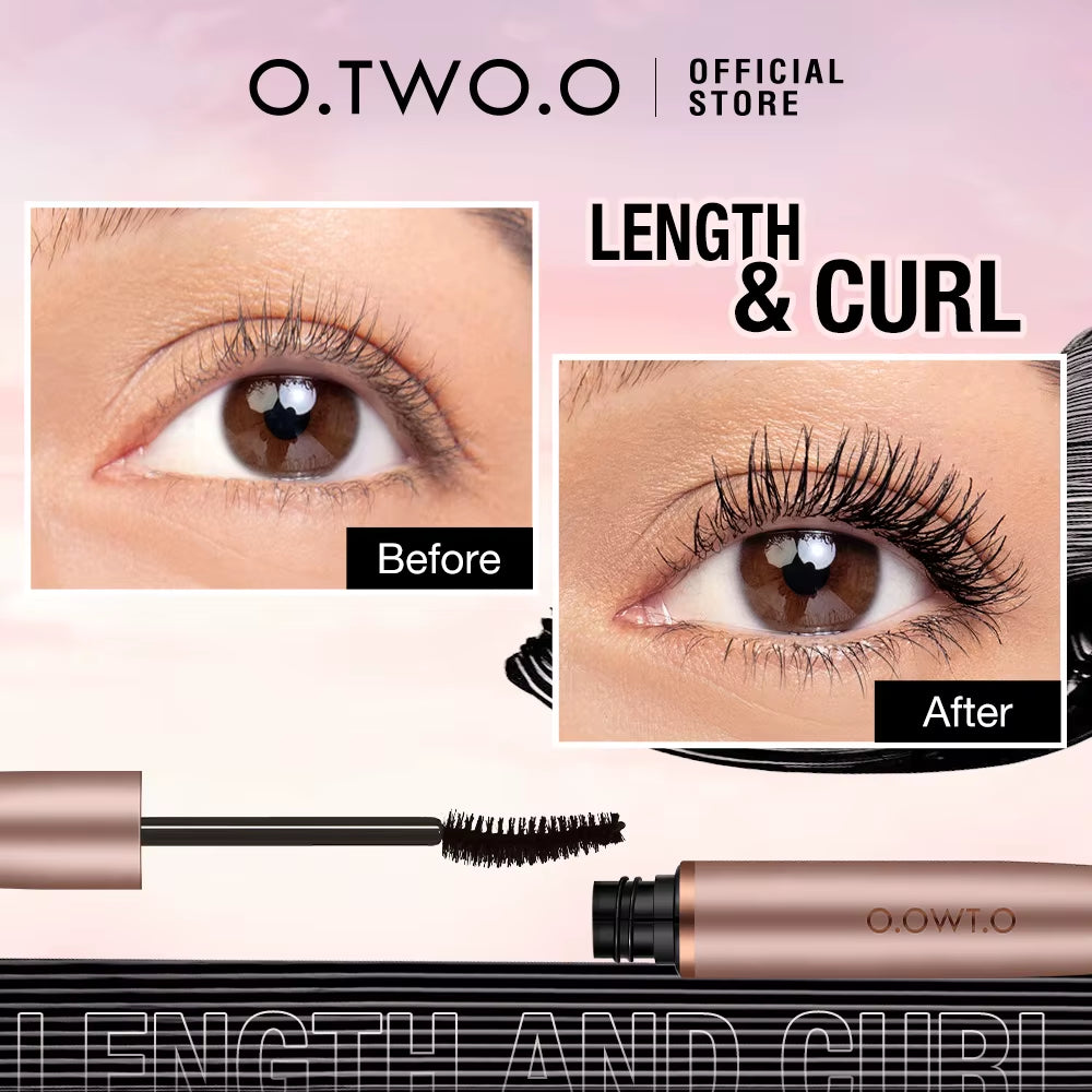 3D Silk Fiber Mascara Lengthening Waterproof Long Lasting Curling Thick Mascara Long Eyelash...