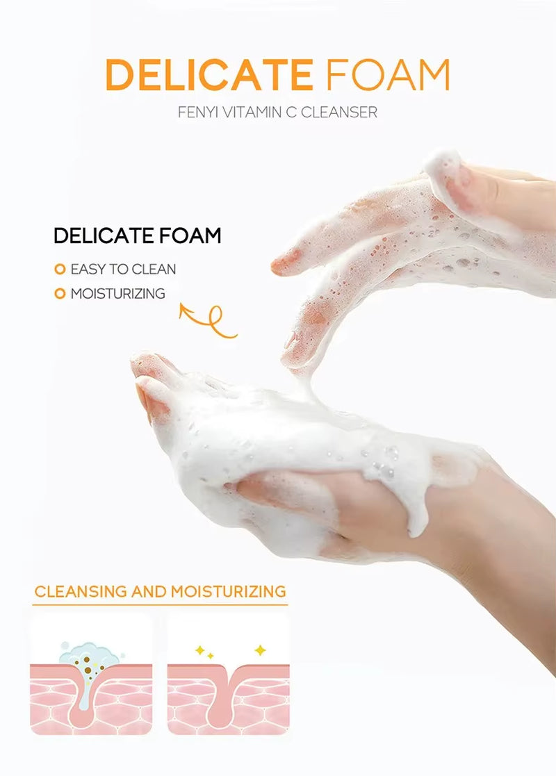 Vitamin C Facial Cleansing Moisturizing Blackhead Removal Skincare Cleanser 