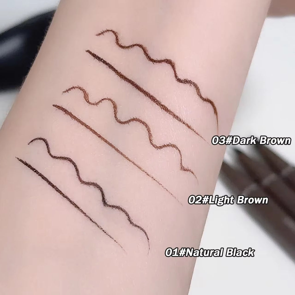 Curved Eyeliner Pen Quick Dry Liquid Eye Liner Easy to Draw Ultra-Fine Lying Silkworm Pencil Black B...