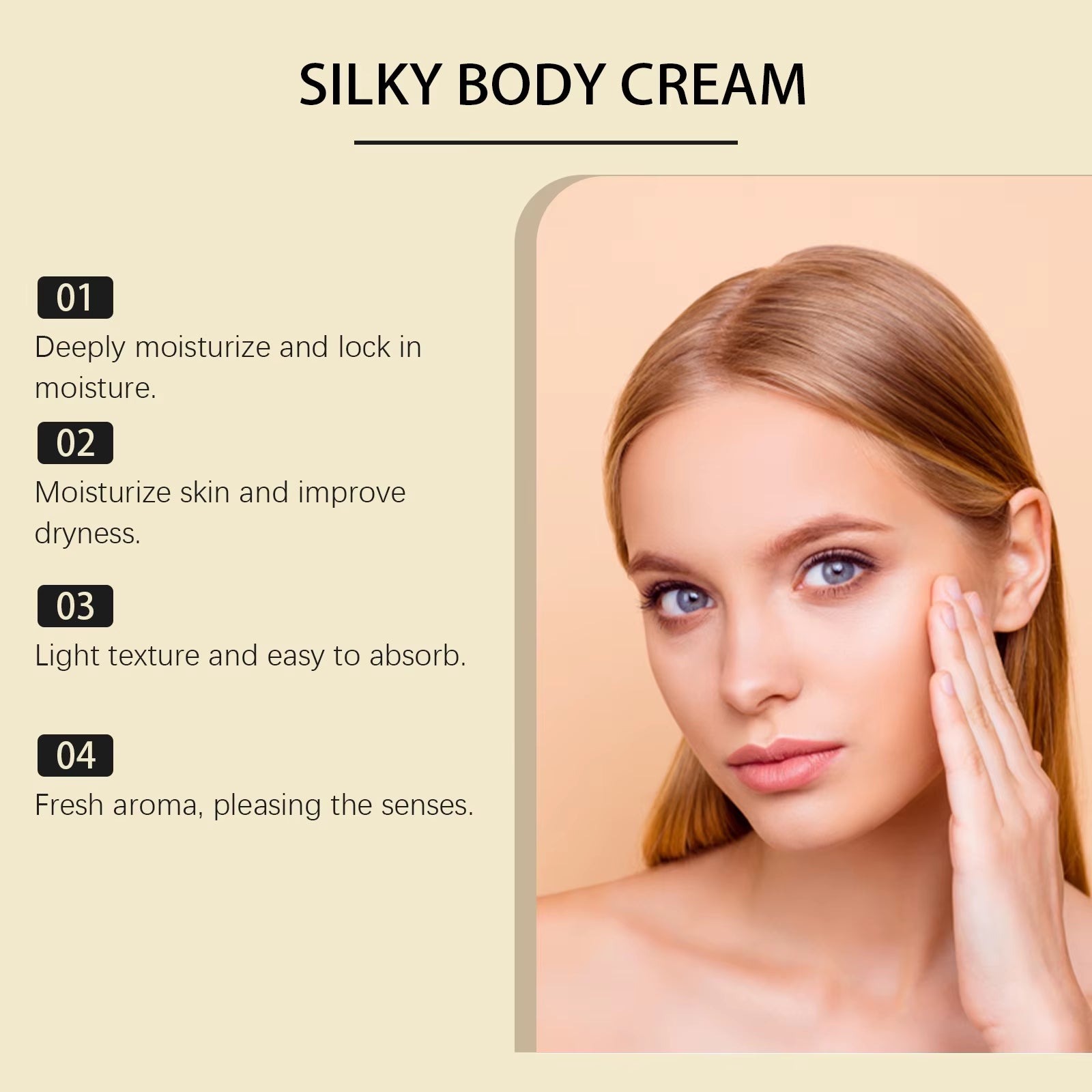 Moisturizing Body Cream Deep Hydration Soft Smooth Cherry Sandalwood Mango Bergamot Honeyd...