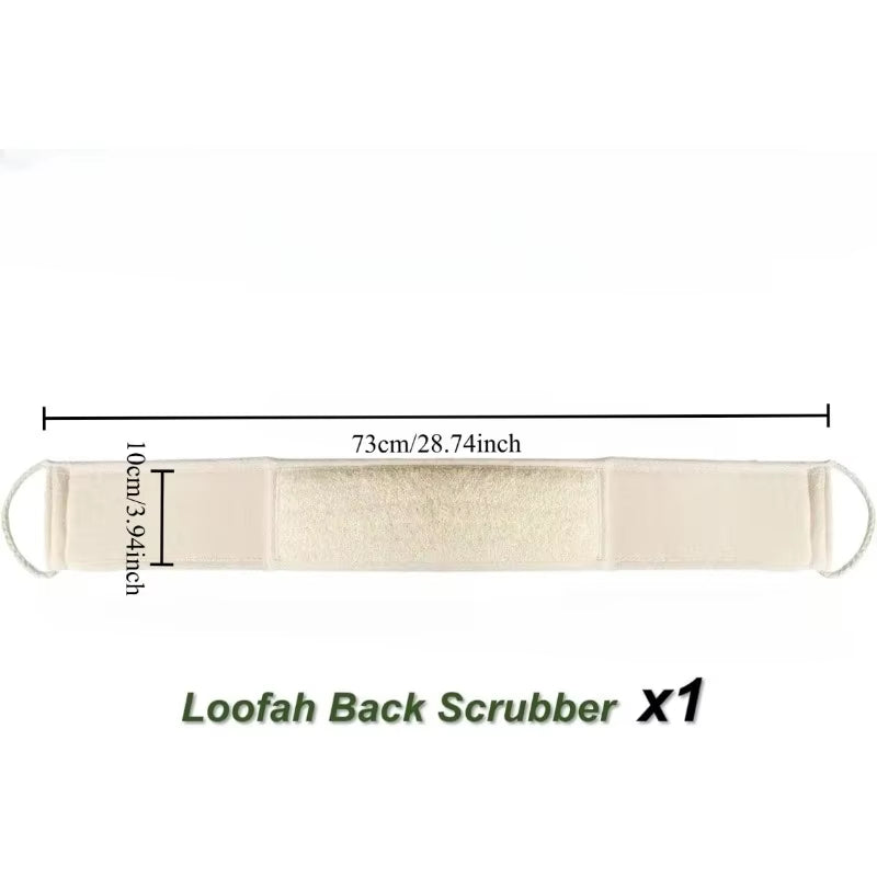 Loofah Sponge for Bathing, Long Strip for Back Scrubbing